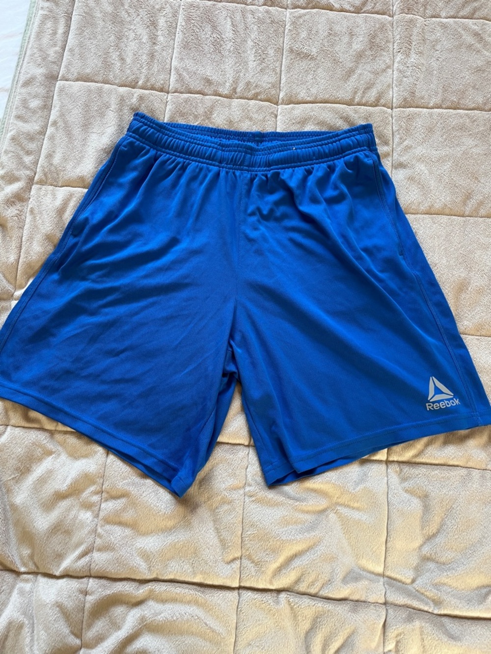 Reebok Workout Woven  Stretch Speedwick Royal Blue Performance  Size S